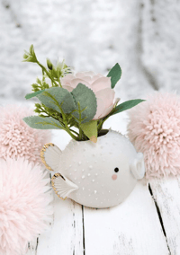 Image 1 of Porcelain pufferfish vase