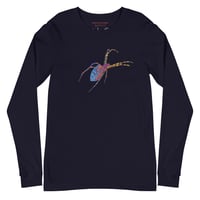Image 9 of Long Sleeve Tee (Adult M/F) - Spider Rainbow Glow