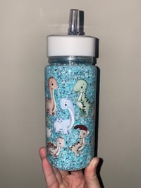 Image 1 of Dino acrylic snowglobe drink bottle 