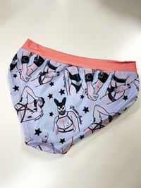 Image 2 of Medium Kinky Mid Rise Cheeky (pink waistband) Undies READY TO SHIP