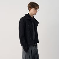 Image 2 of LUZHEN 2025 Autumn New Elegant Handsome Asymmetric Buttoned Stand Neck Jacket Men's Fashion Original