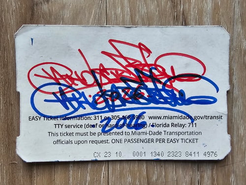 Image of Original Drawn on MDC Transit Pass..