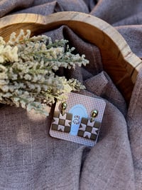 Image 3 of Quilt Earrings (brown) 