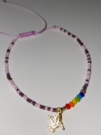 Image 2 of Purple w/bird bracelet 