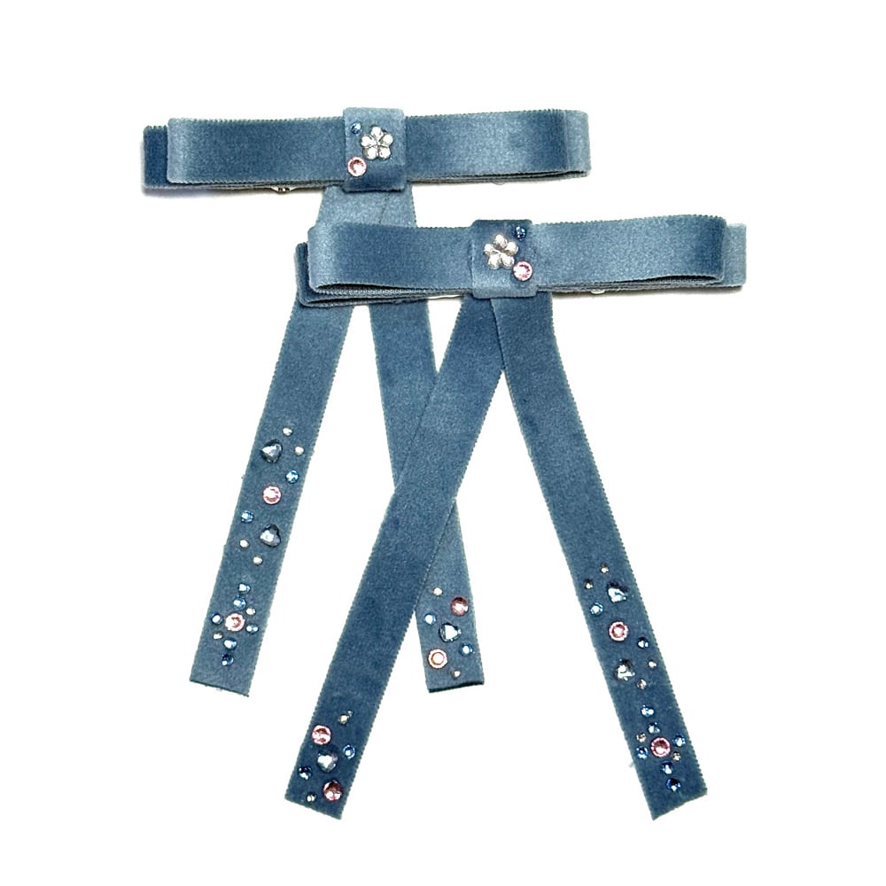 Image of Rhinestone Bow Clips