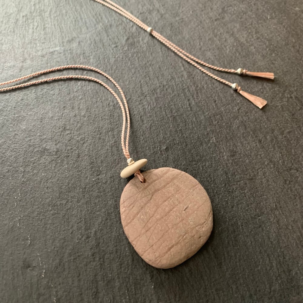 Image of Large pink Devon stone necklace