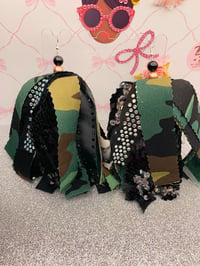Image 1 of Camoflage  Print  Tassel Earrings