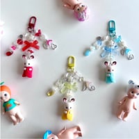 Image 1 of Baby Chocolate Rabbit Triplet Keychains 