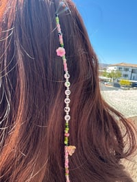 Image 1 of Mad SZN in PINK Beaded Hair Clip