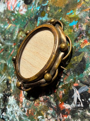 Image of Brass Brooch Painting Commission