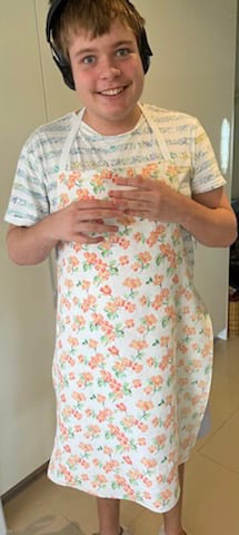  Upcycled Linen Apron -Made by Archie