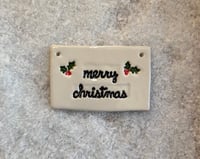 Image 4 of Merry Christmas Holly Tile decoration