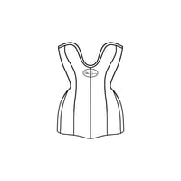 Scrap Fabric Fitted Dress