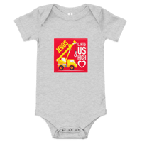 Image 4 of Baby short sleeve one piece (Jesus lifts us up)