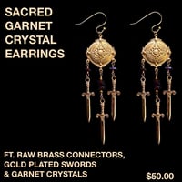 Image 4 of SACRED GARNET EARRINGS