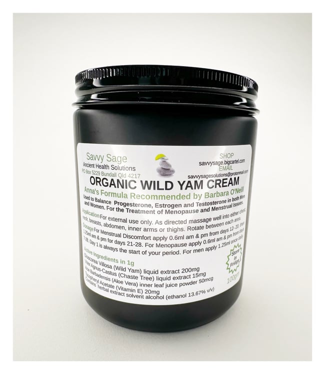 Organic Wild Yam Cream 100grams