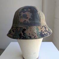 Image 6 of Reworked 6-panel Reversible Bucket Hat Camouflage-2  L 23"