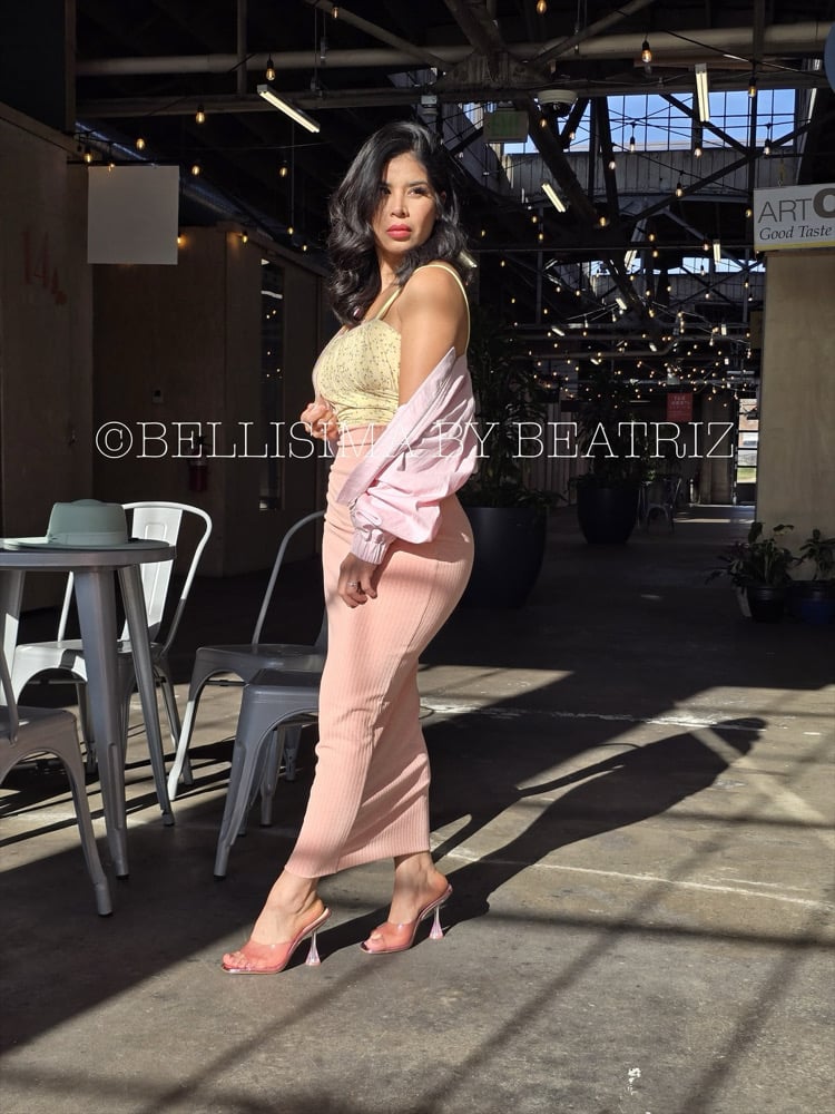 Image of Salmon Pink Ribbed 