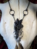 Crystallized Mink Skull - Necklace