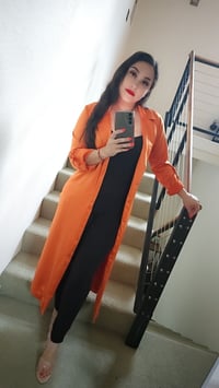 Image 1 of Belinda Satin Trench Duster