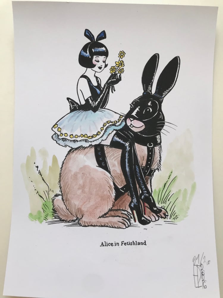 Image of Alice in Fetishland rabbit play