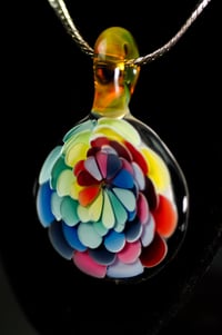 Image 1 of Tie Dye Rainbow Bright Pendent