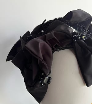 Image of Black cocktail headpiece 