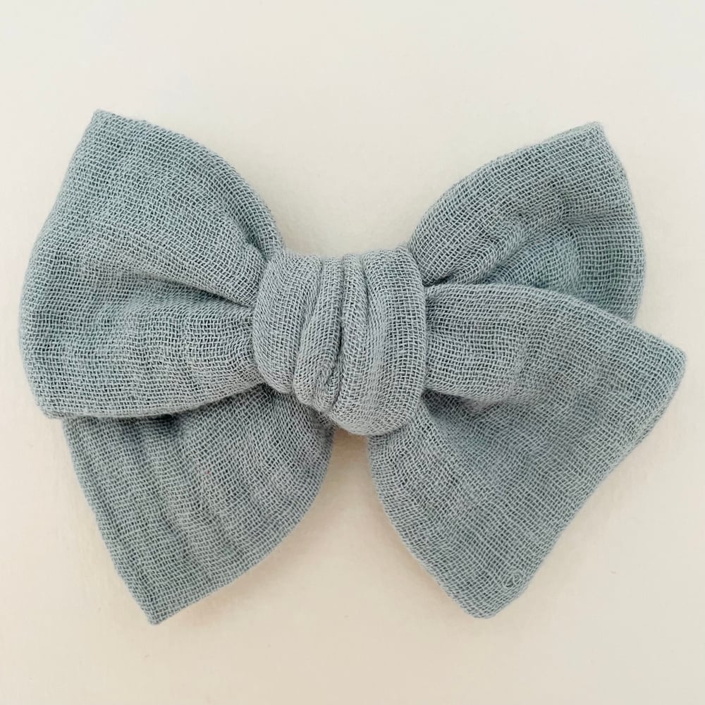 Image of Barrette Elise double gaze sauge