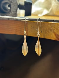 Image 4 of Silver olive leaf earrings 