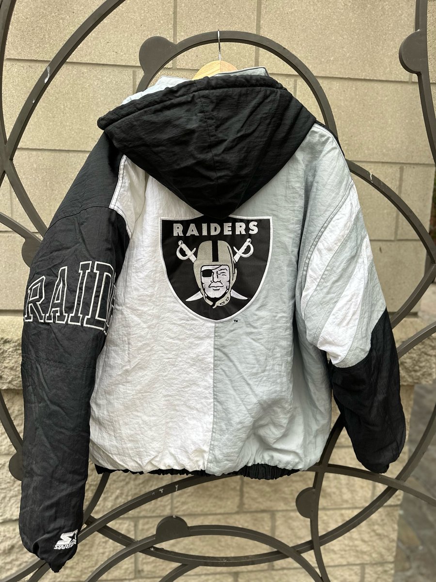 Image of 90’s Vintage Starter “LOS ANGELES RAIDERS” Pullover Puffer Jacket, SIZE: LARGE