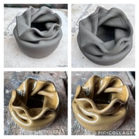 Image 2 of Crumple Vase Ochre