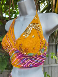 Image 3 of Bralette halter neck top rust 2