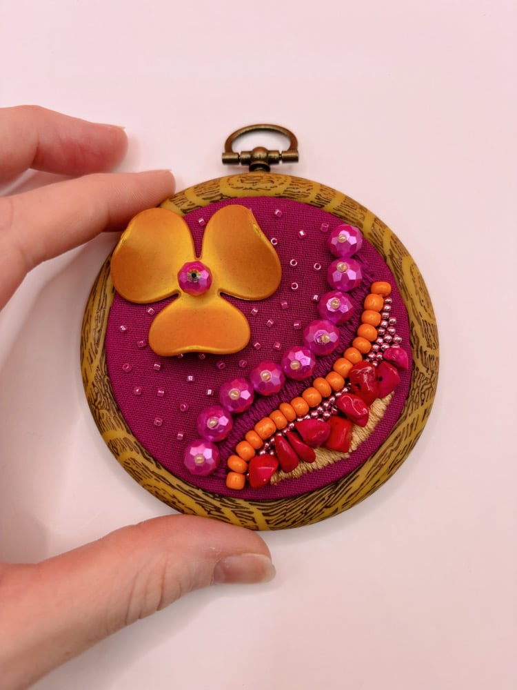 Image of Mini Magenta Landscape Hoop