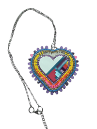 Image 5 of Cloud 9 Inlay Heart Necklace 