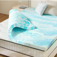 Image 1 of 3 Inch Memory Foam Mattress Topper - With Cooling Technology