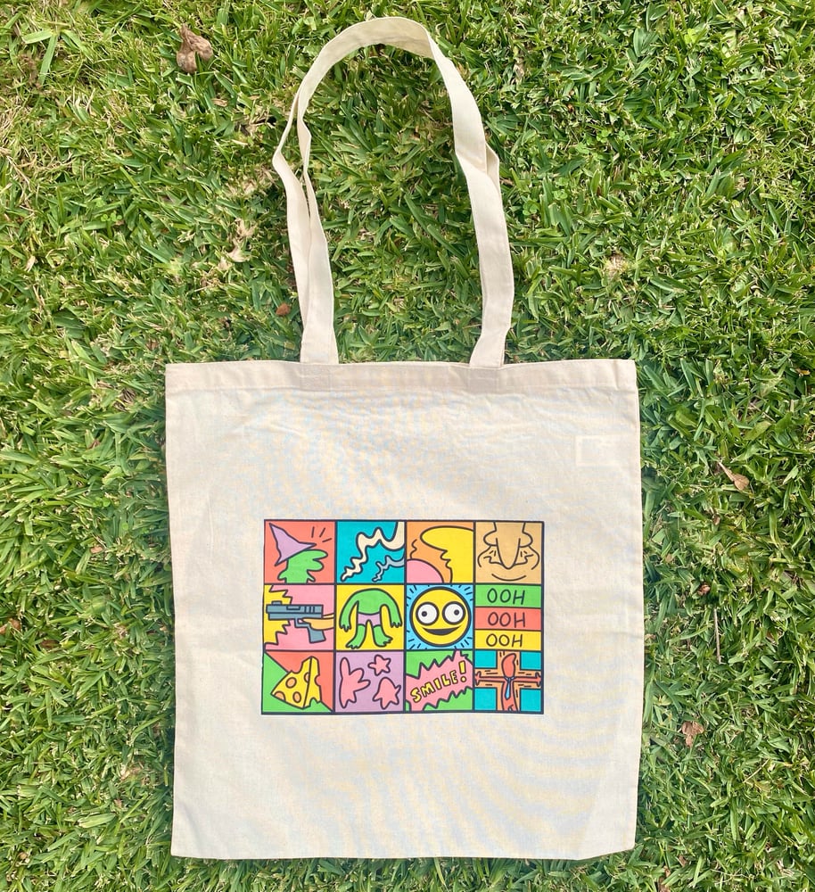 Image of Keith Haring X Smiling Friends Tote Bag