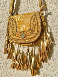 Image 3 of Cowhide Tassel Boho Bag