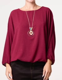 Image 2 of OLIVIA - BATWING NECKLACE BLOUSE