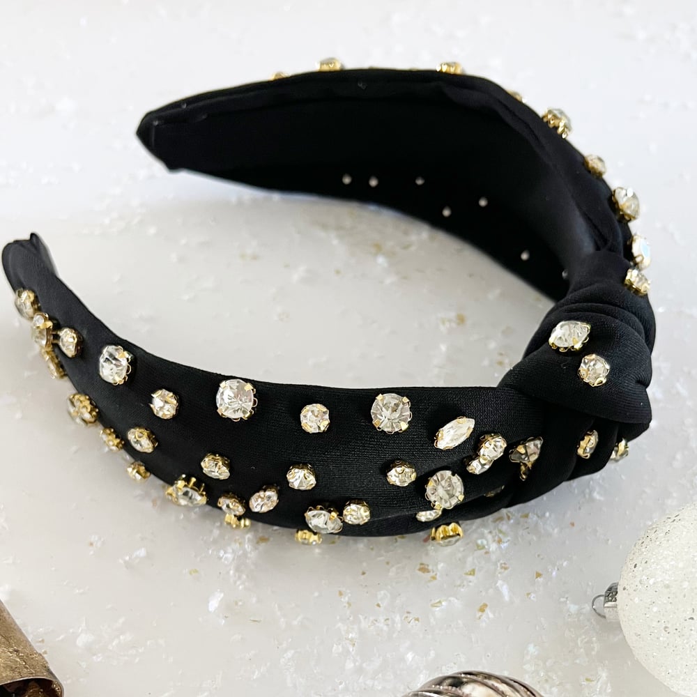 the daydream republic — Black and White Bejeweled Headbands