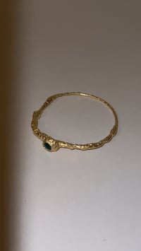 Image 3 of Golden jade bangle 