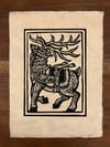 Reindeer Block Print