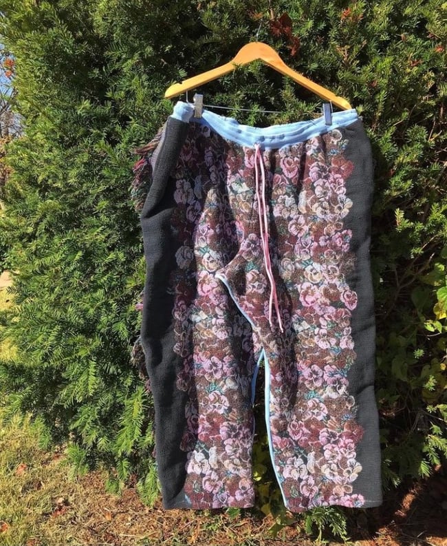 Upside Down Kentucky Pansy Fringe Pants, 40-46”