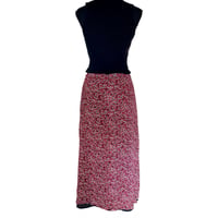 Image 2 of Silk Crinkle Floral Print Midi Skirt - Size 14 Petite - 90s Style