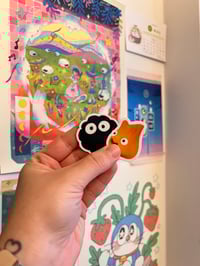 Image 2 of Ghubli Stickers: Calcifer or Soot Sprite 