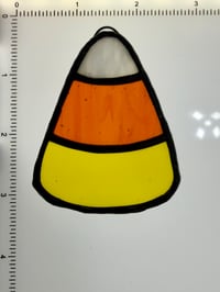 Image 3 of Candy Corn Stained Glass Suncatcher