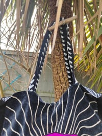Image 4 of  Wanderlust - Velvet oversized tote bag BLACK