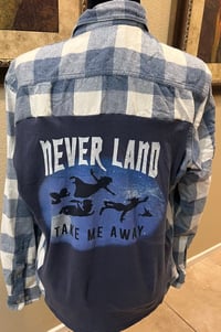 Vintage Blue/White Flannel Shirt Peter Pan Neverland