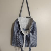 Image 2 of Blue Checked Medium Tote Bag