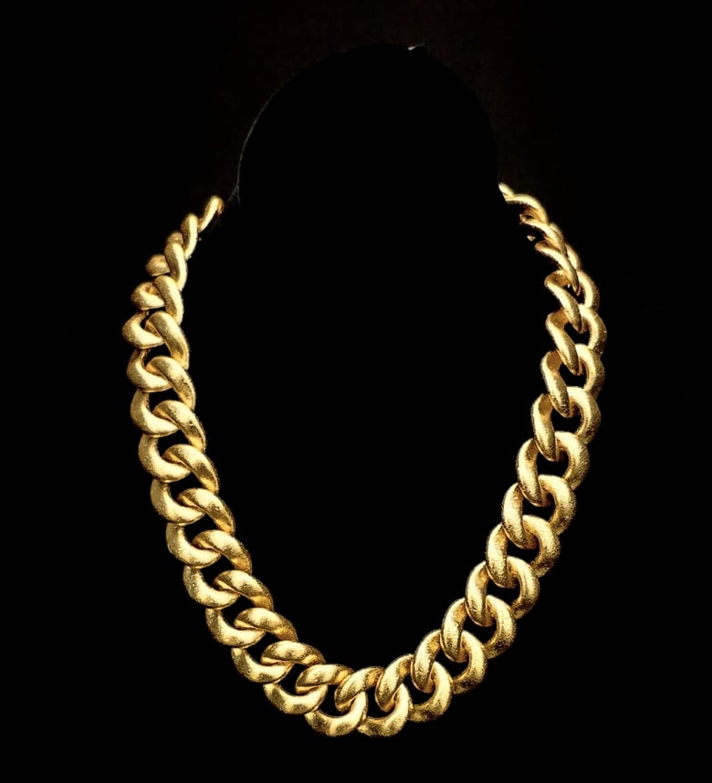 Image of Gold Shiny Metallic Necklace 