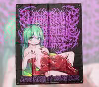 Image 3 of Yandere Chainsaw Regurgitation Factory - Wall Flags (Blue/Purple)